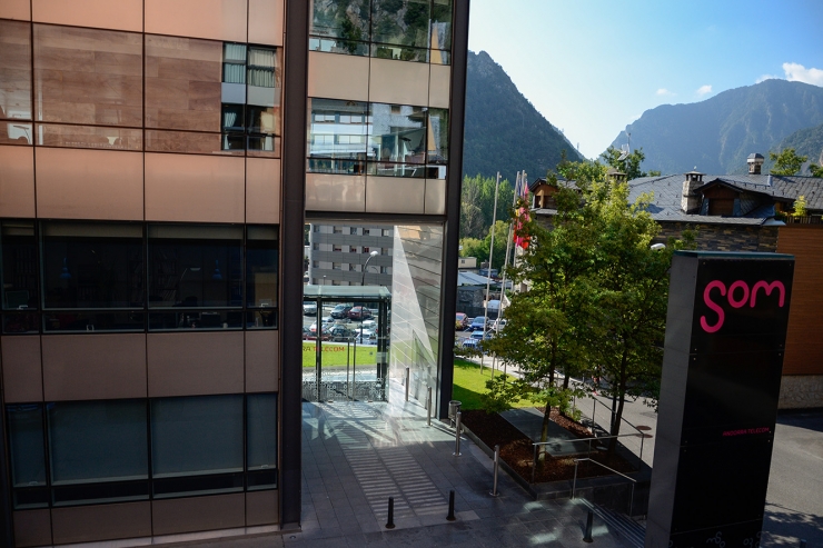 Edifici d'Andorra Telecom a Santa Coloma.